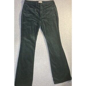 pilcro corduroy pants Sz 28 Dark Green Retro Flare Front Pockets Anthropology